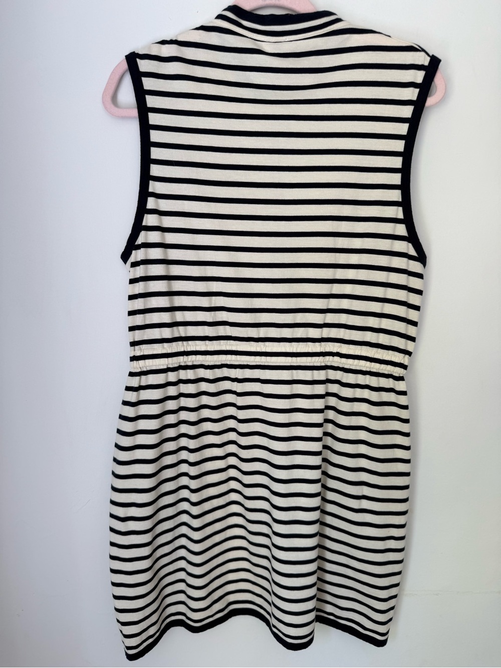 KULE XL NWT Navy White Striped Cotton Dress Nautical Coastal Summer - Picture 2 of 7